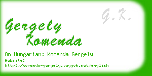 gergely komenda business card